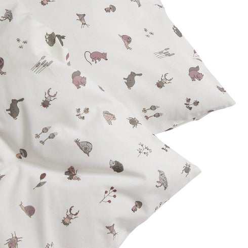 Forest Junior duvet cover set, dusty rose