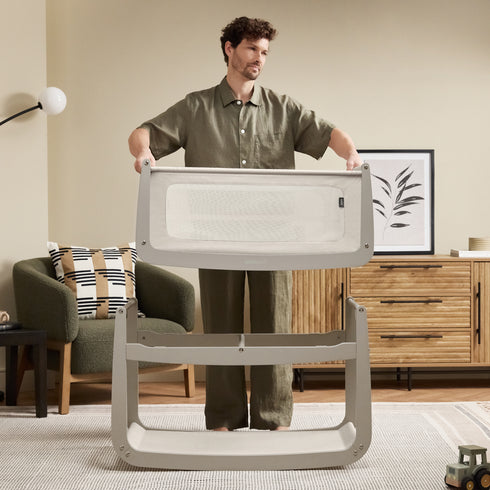 SnuzPod5 Sidecar Bed, Pebble