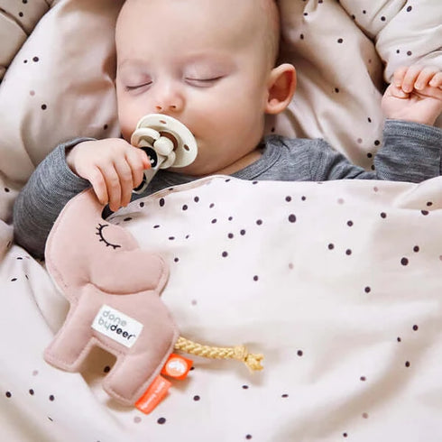 Cozy Keeper Sleep toy with pacifier string, elphee