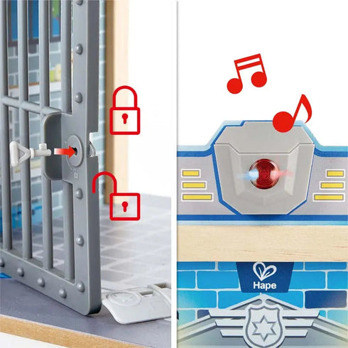 A wooden police station