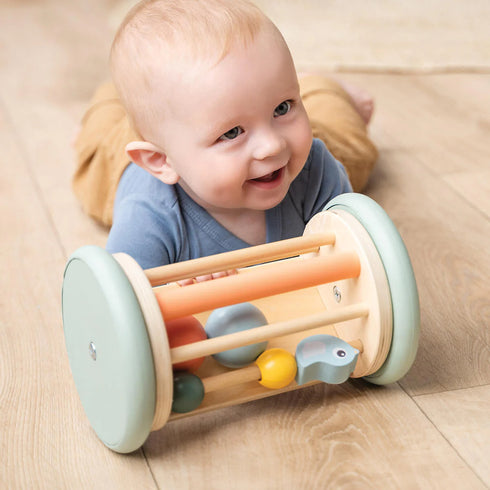 Rotating activity toy with mirror, birdee