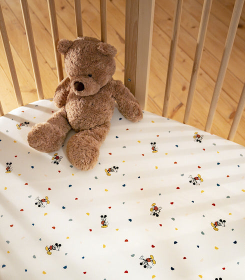 Sleepi Mini V3 Shaped fitted bed sheet, Mickey Celebration