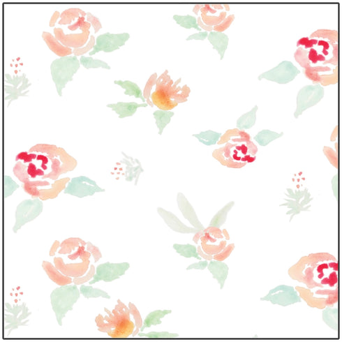 Transitional Swaddle Sack Kapalopussi, peachy pink watercolor floral