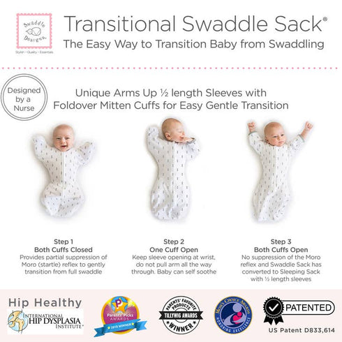 Transitional Swaddle Sack Swaddle, small arrows
