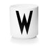 Porcelain letter mug, white